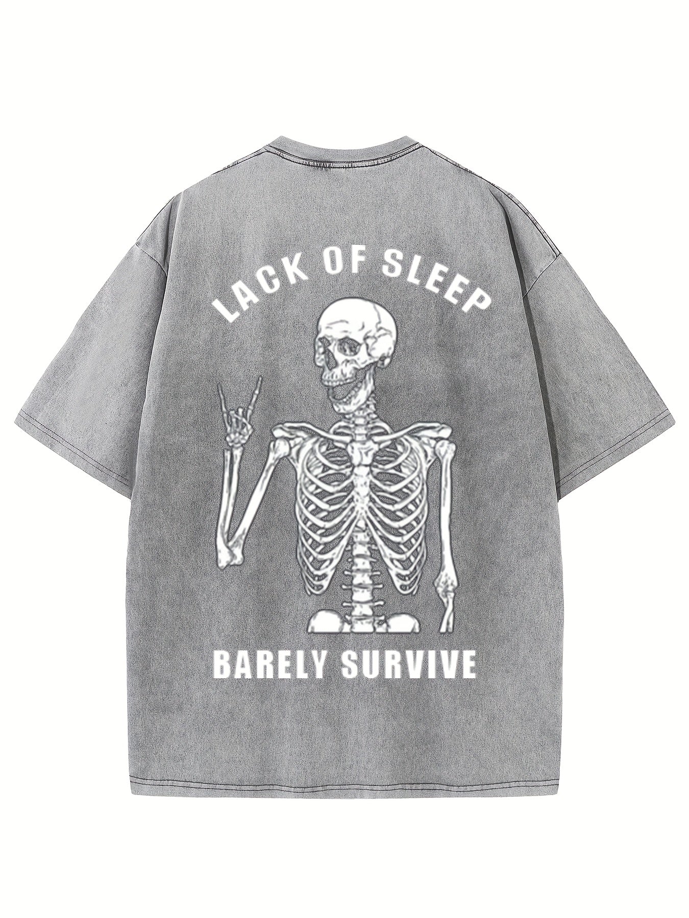 lack of Sleep Oversized Cotton Drop Shoulder T-Shirt