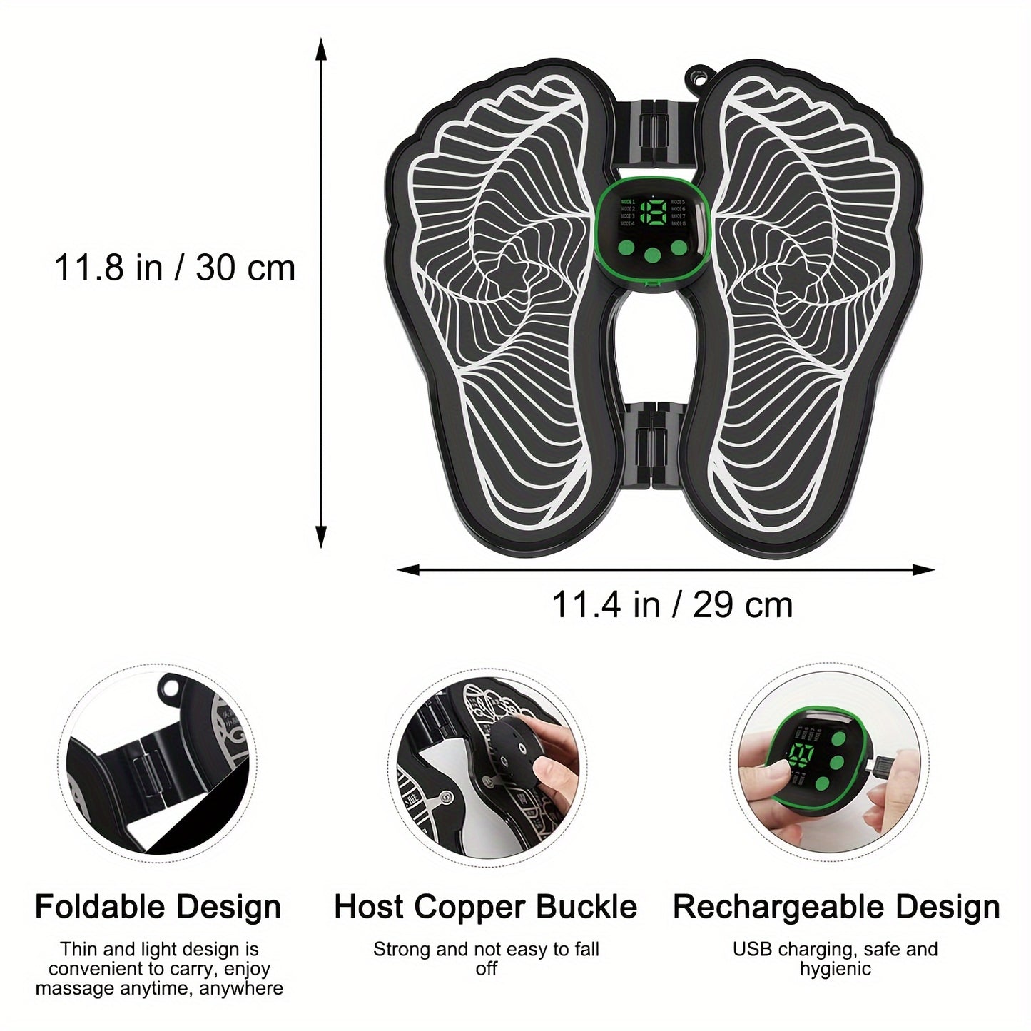 Foot Massager, Foot Massager Mat Foldable Feet Massager, Electronic Muscle Massager