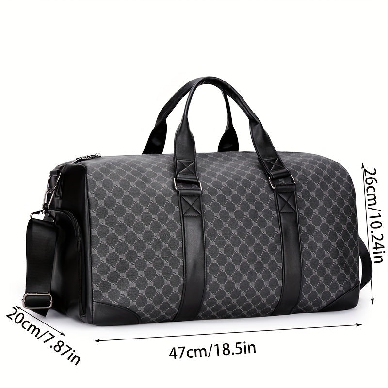 Men's Versatile Crossbody Travel Duffel with Independent Shoe Compartment