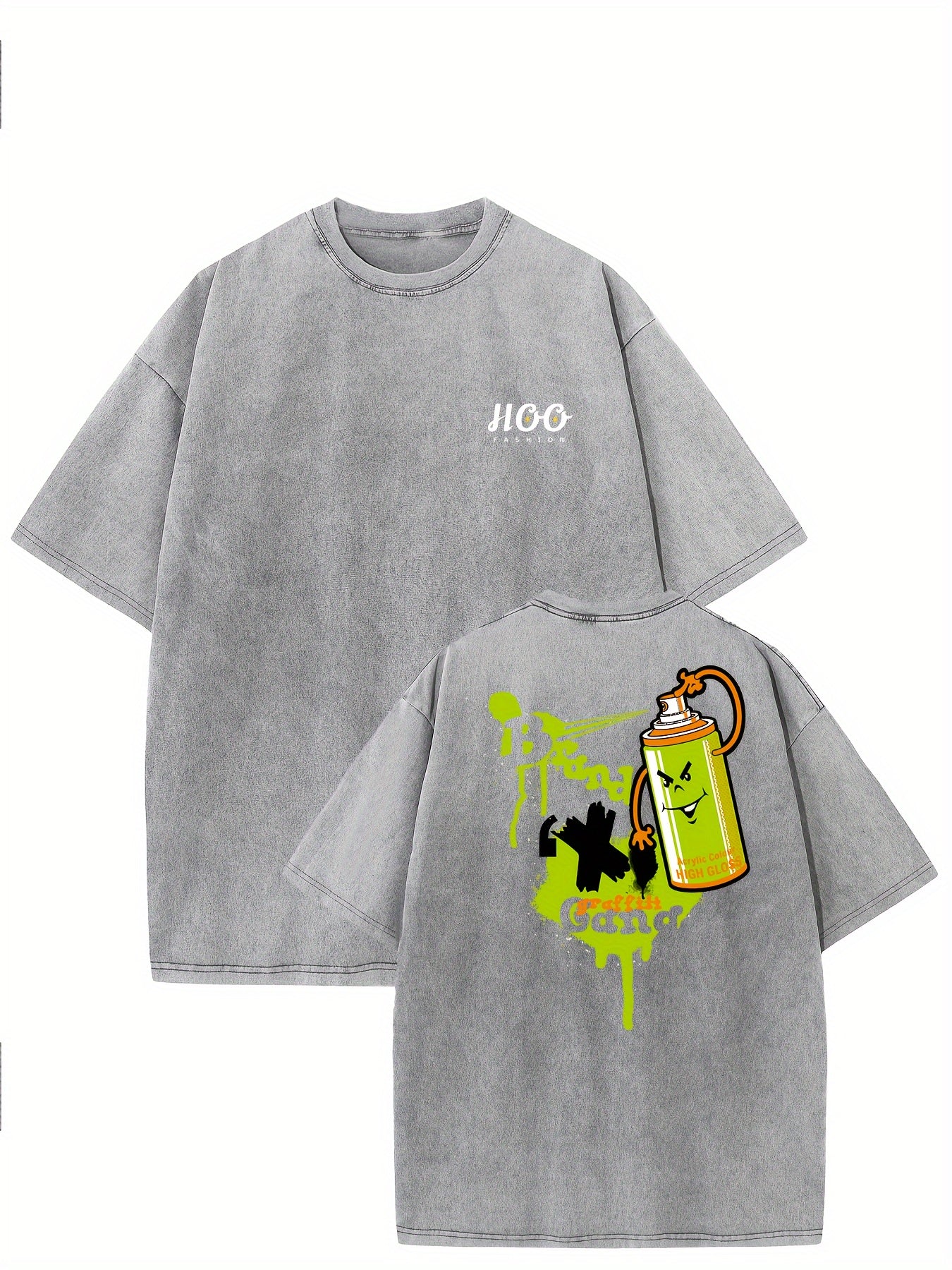 Spray Paint Oversized Drop Shoulder T-Shirt