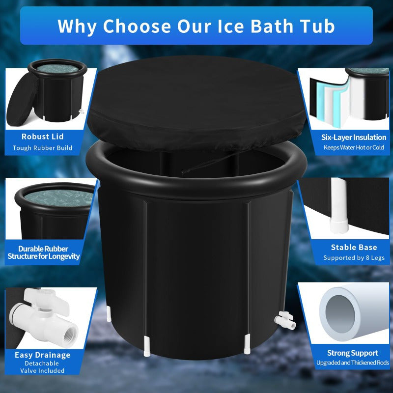 Portable Cold Plunge Ice Bath Tub (80 gallons)