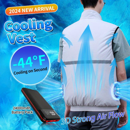 Cooling Vest Dual Airflow Cooling Jacket With Battery Pack