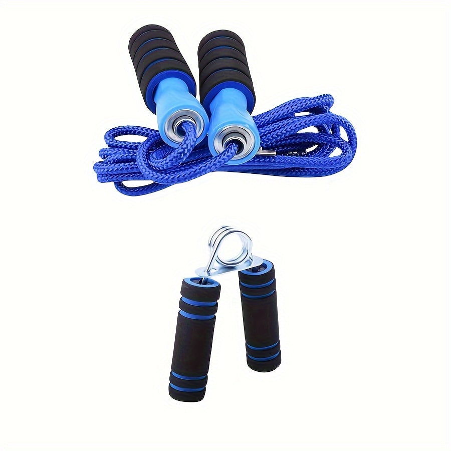 Blue smooth belly wheel push-up stand Jump rope grip device Pull device belly wheel set