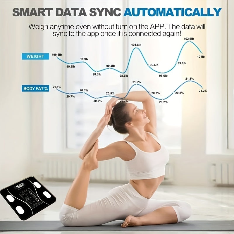 Wireless Smart Body Fat Scale - Accurately Measure Weight, Body Fat, and Health Metrics at Home with Long-Lasting Battery Power and Easy Wireless Connectivity!