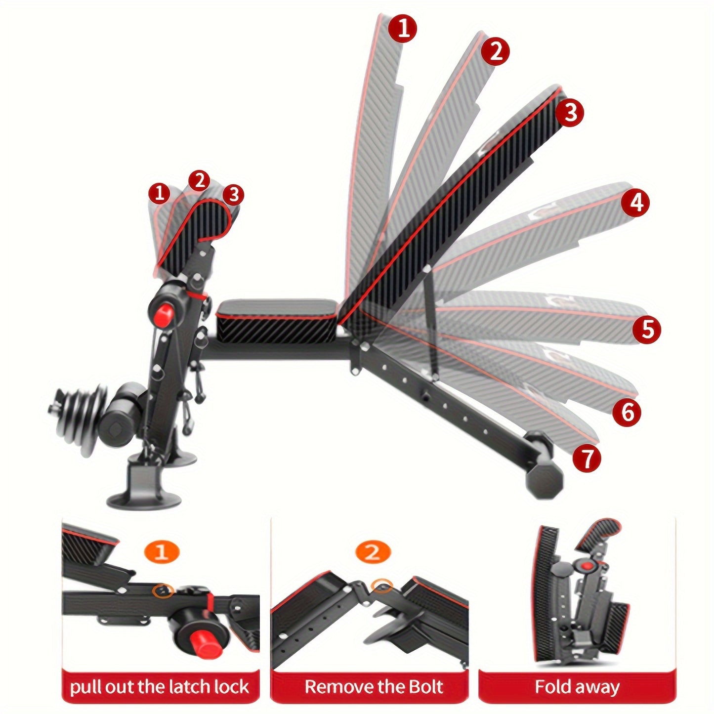 Weight Bench for Home Gym, Adjustable and Foldable Incline, Flat, & Decline