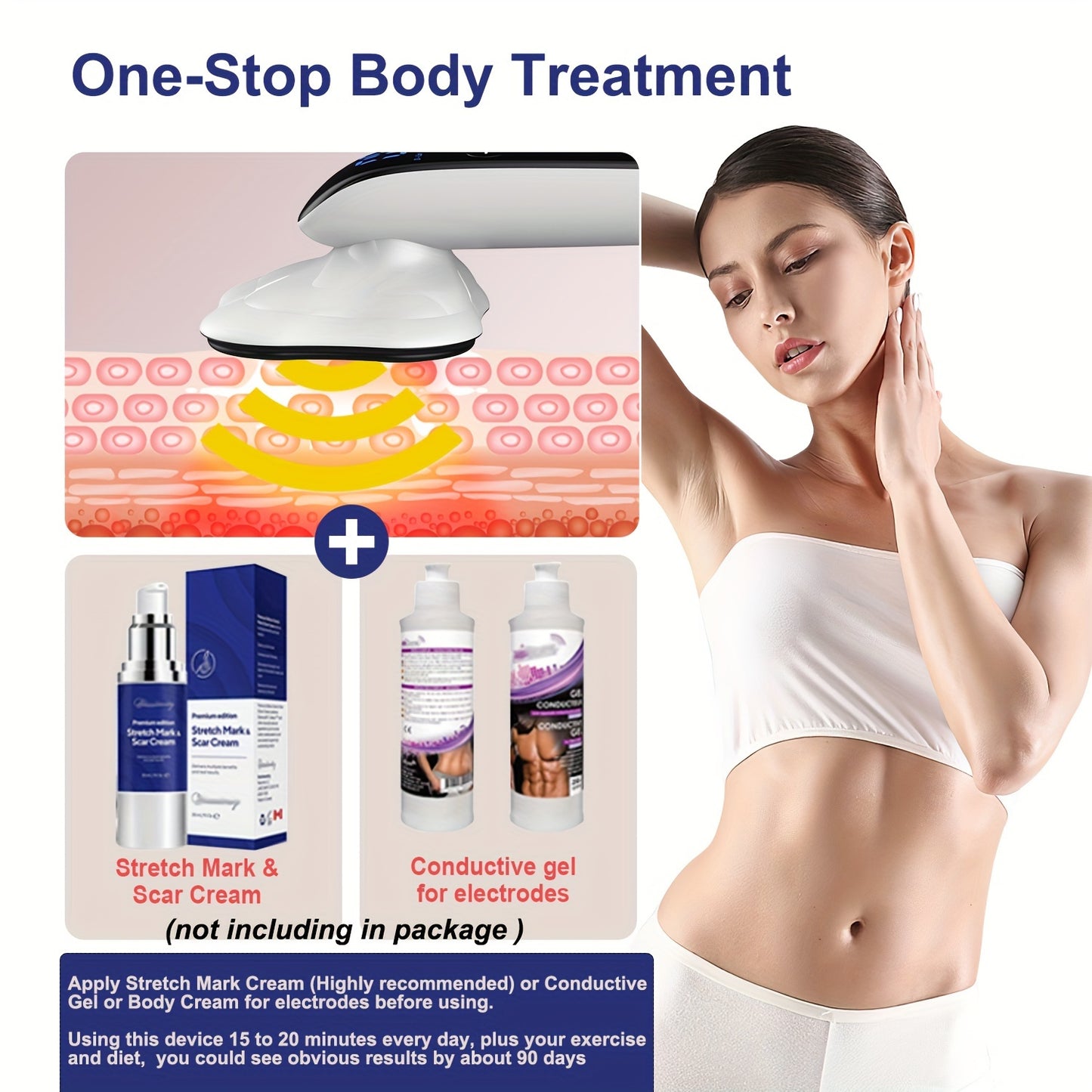 Upgraded 4 Massager Heads Body Sculpting Machine Cellulite Remover Massager Cavitation Machine