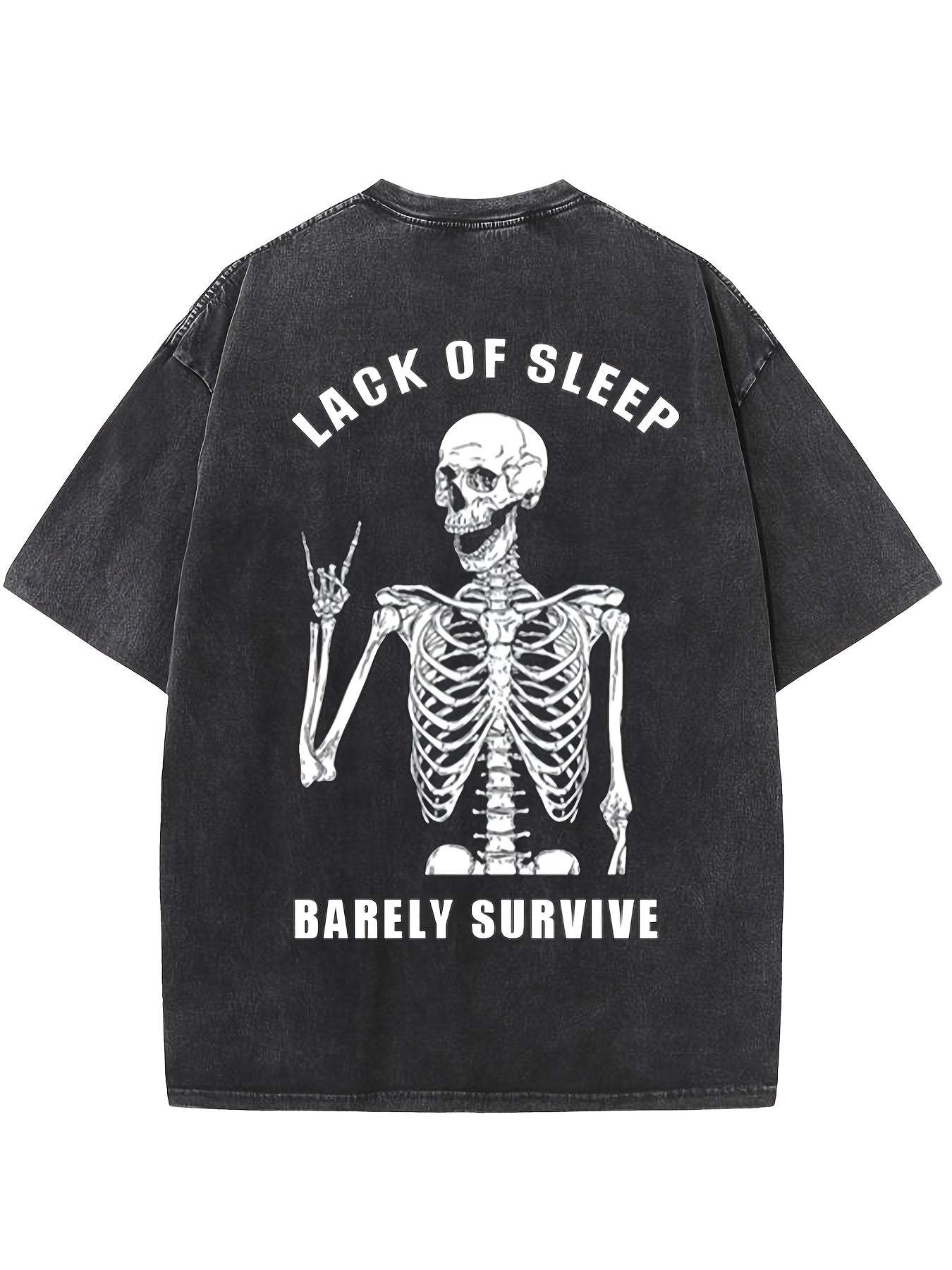 lack of Sleep Oversized Cotton Drop Shoulder T-Shirt