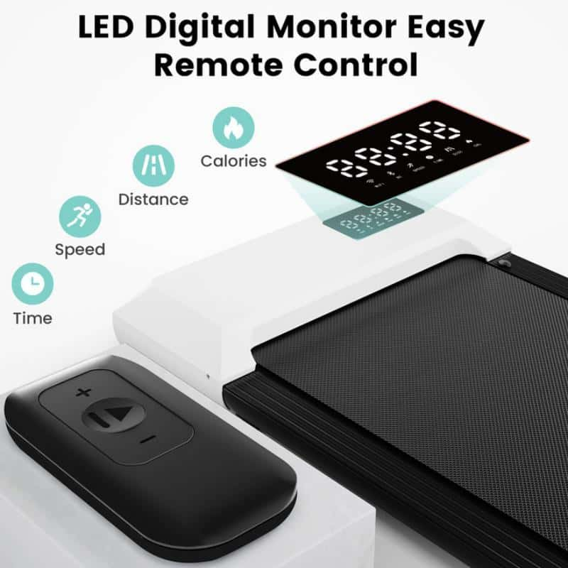 Under Desk Treadmill For Home Office , Remote Control With LED Display