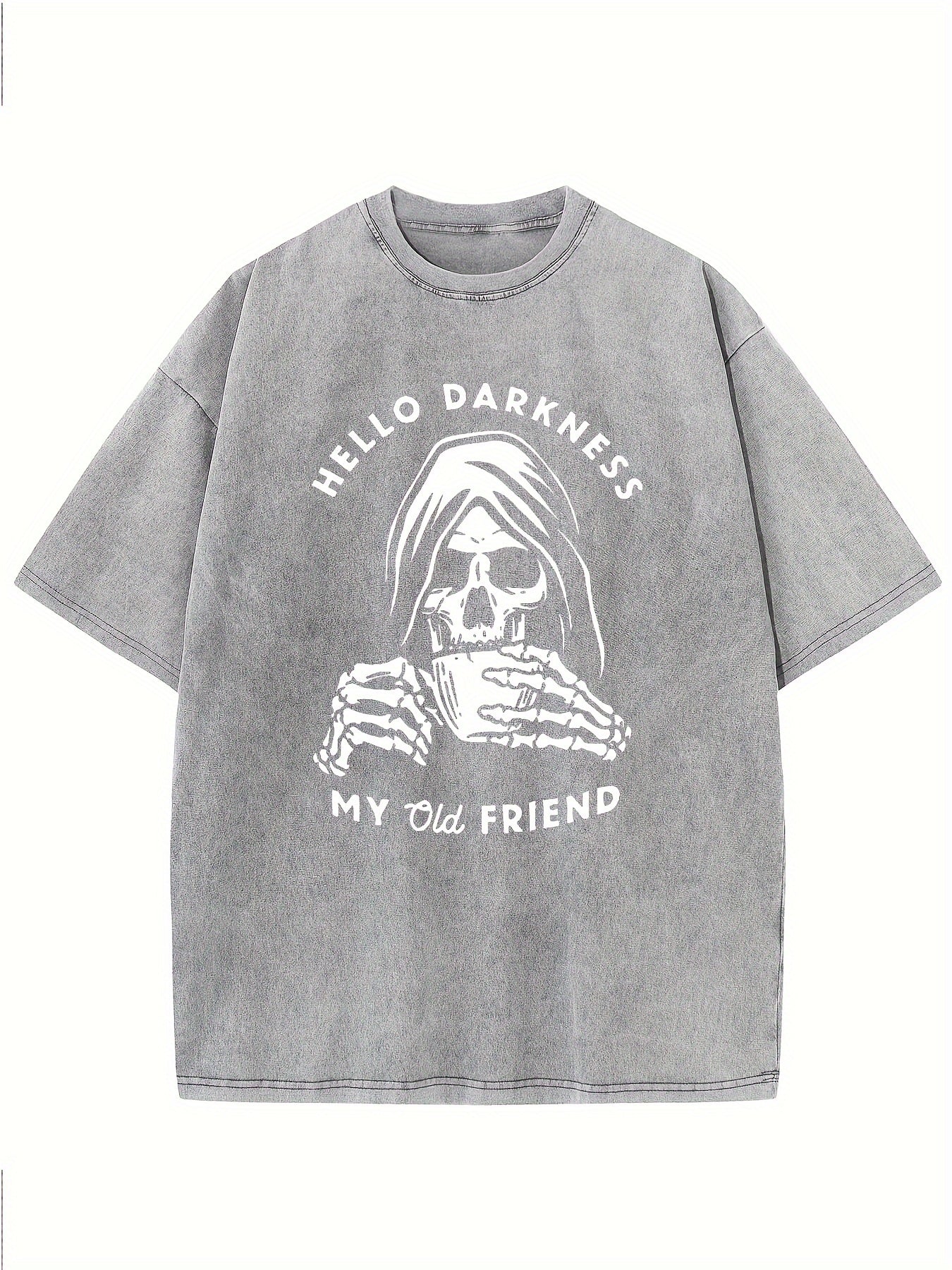 Reaper Skull Graphic Oversized T-Shirt