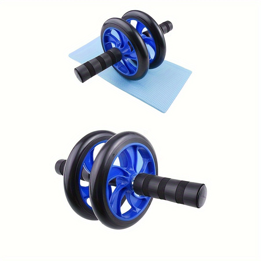 Blue smooth belly wheel push-up stand Jump rope grip device Pull device belly wheel set