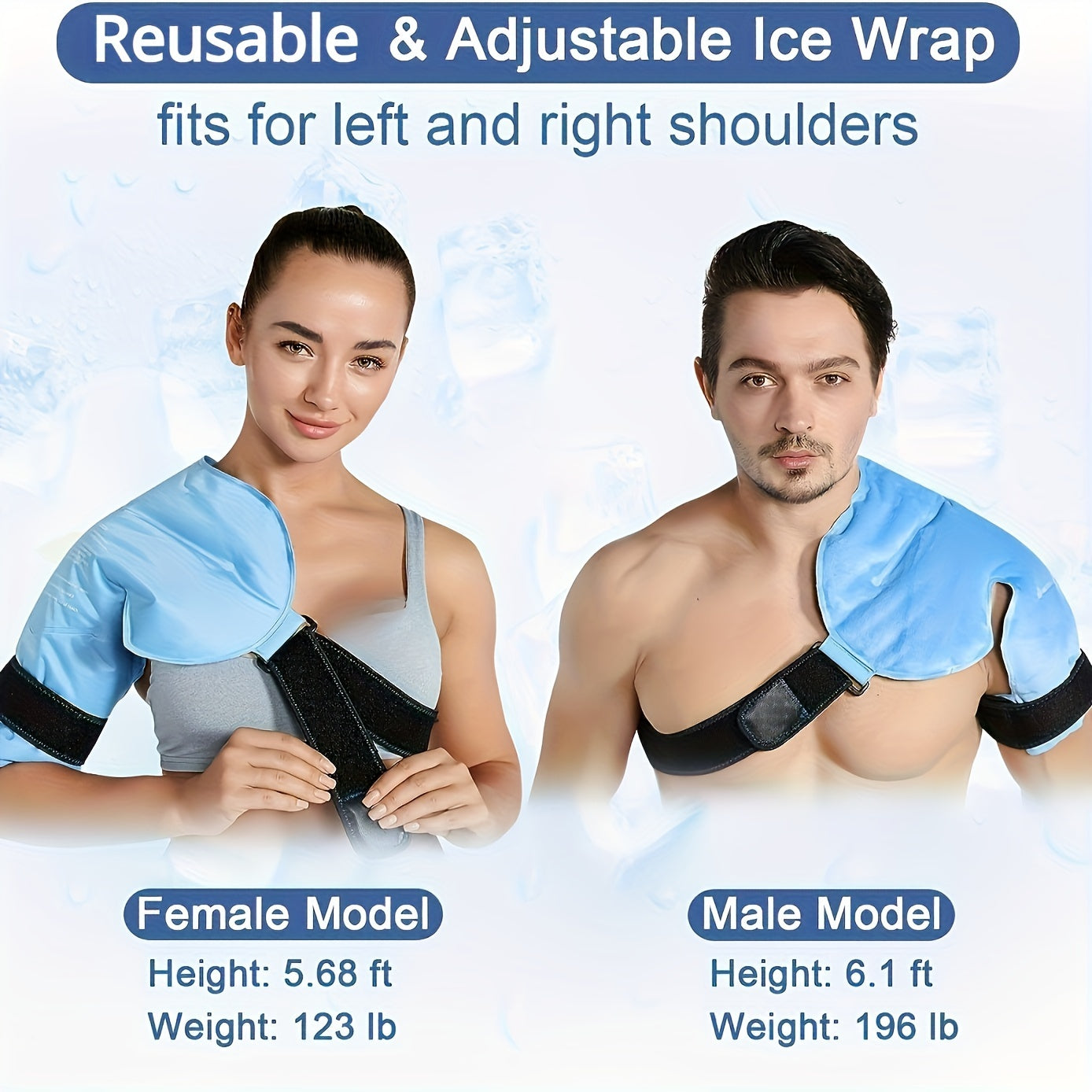 Adjustable Shoulder Ice Pack Wrap, Hot Cold Therapy Gel Pack