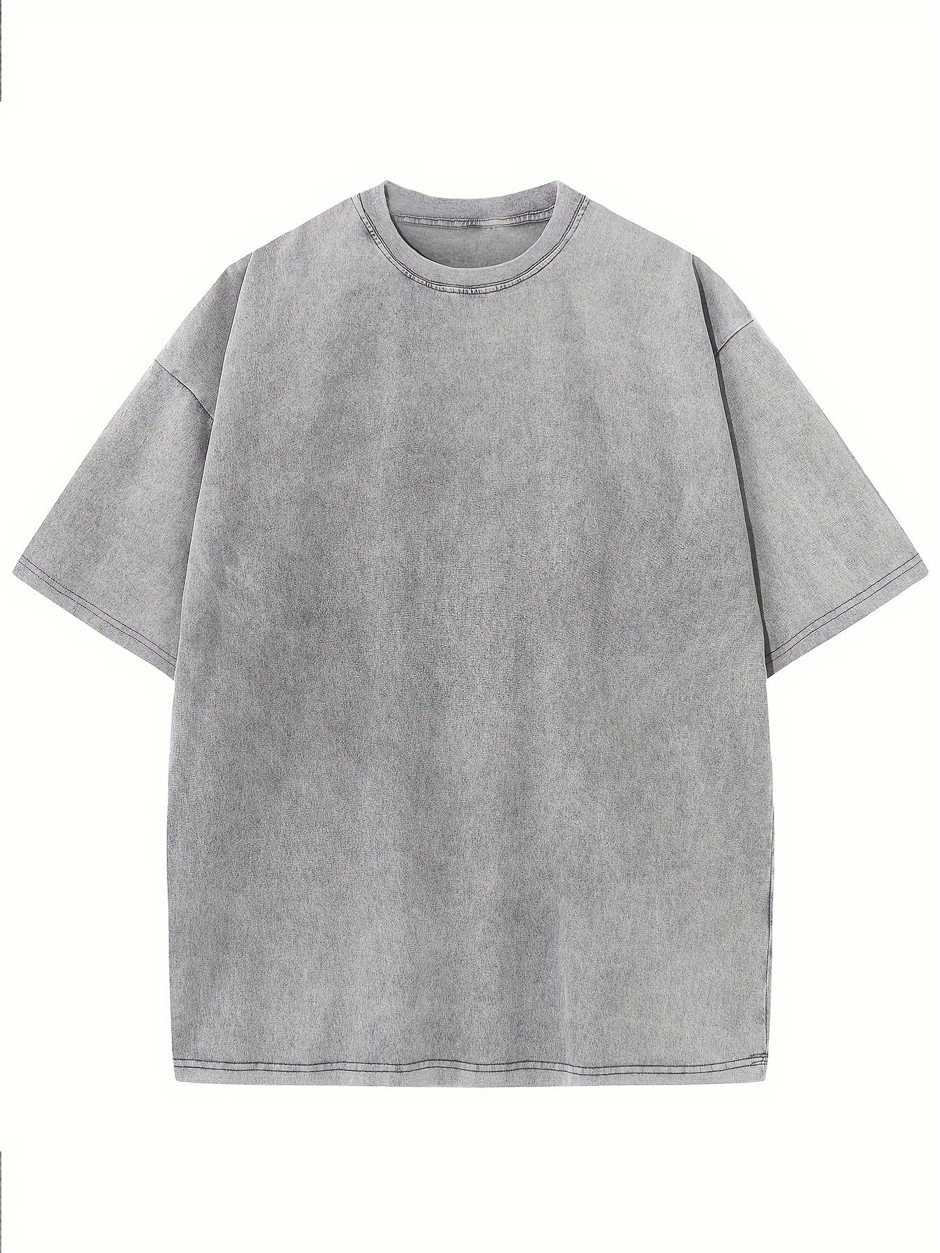 Teddy Bear Oversized Cotton Solid Drop Shoulder T-Shirts