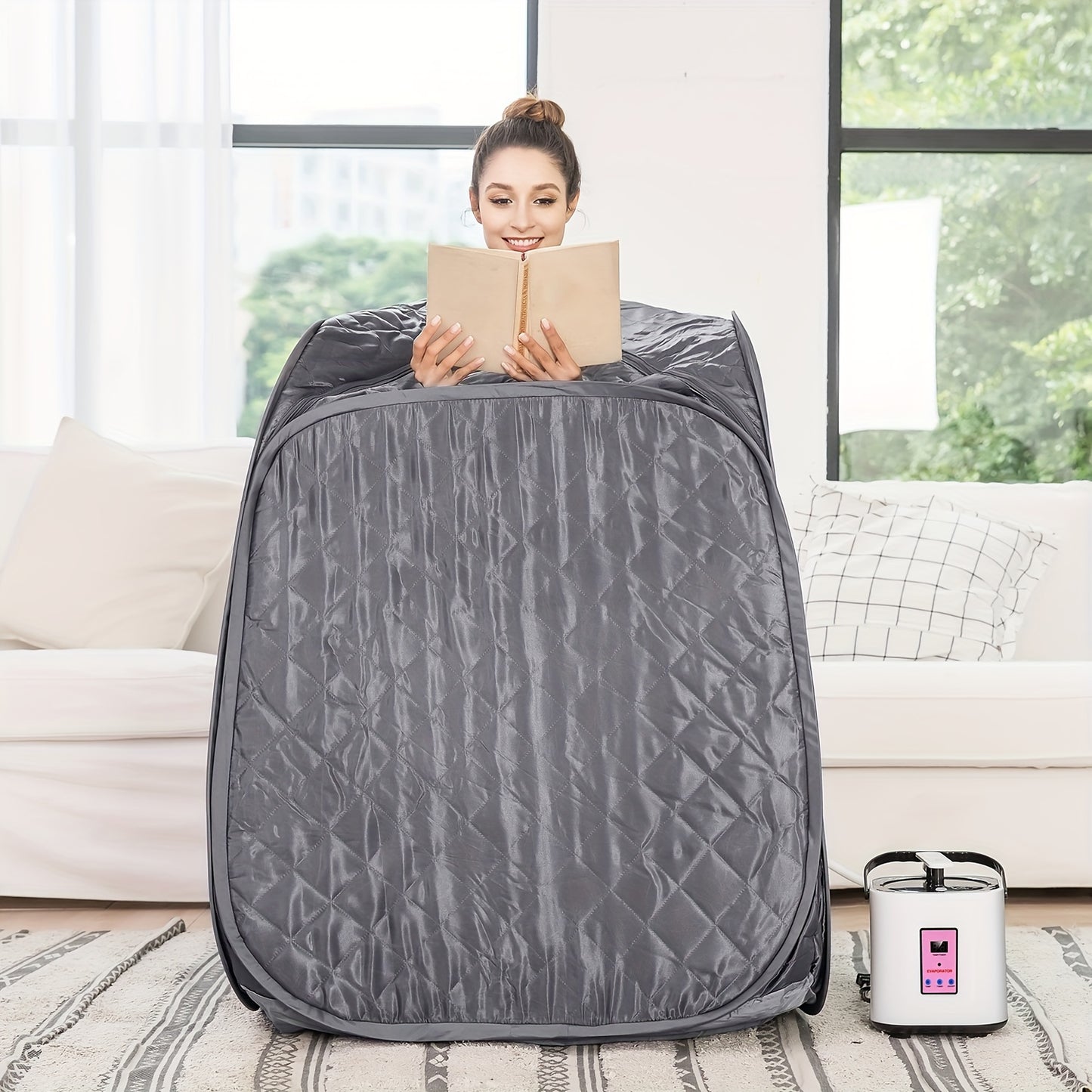 Portable Steam Sauna, Personal Sauna Tent with Remote Control, Chair, Timer, Portable Sauna Spa for Therapeutic Relaxation Detox at Home