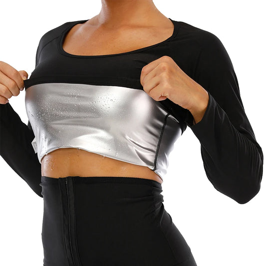 Women's Long Sleeve Sauna Suit Body Shaper