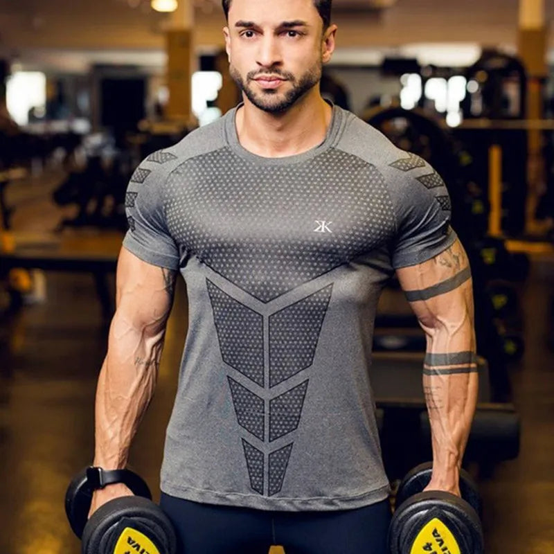 Men's Compression T-shirt Sporting Skinny Design