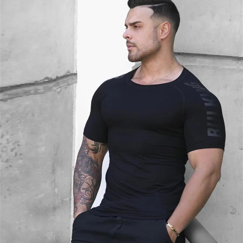 Men's Compression T-shirt Sporting Skinny Design