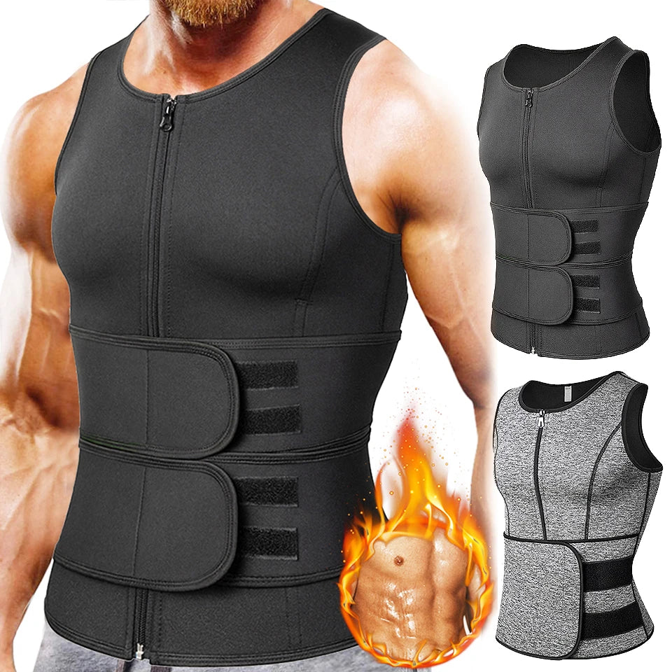 Men's Body Shaper Sauna Sweat Vest Fat Burner Tank Top