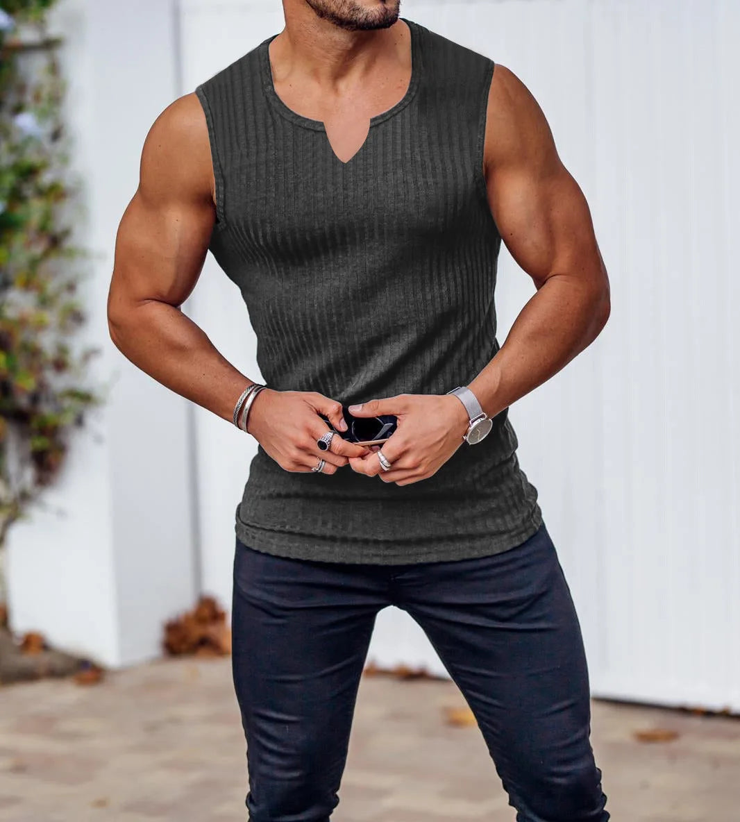 Summer Men's V-neck Vest Tank Top