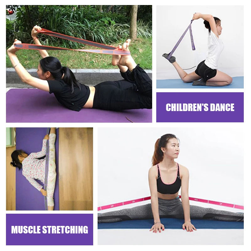 Multi-Section Elastic Yoga Resistance Bands Adult & Child