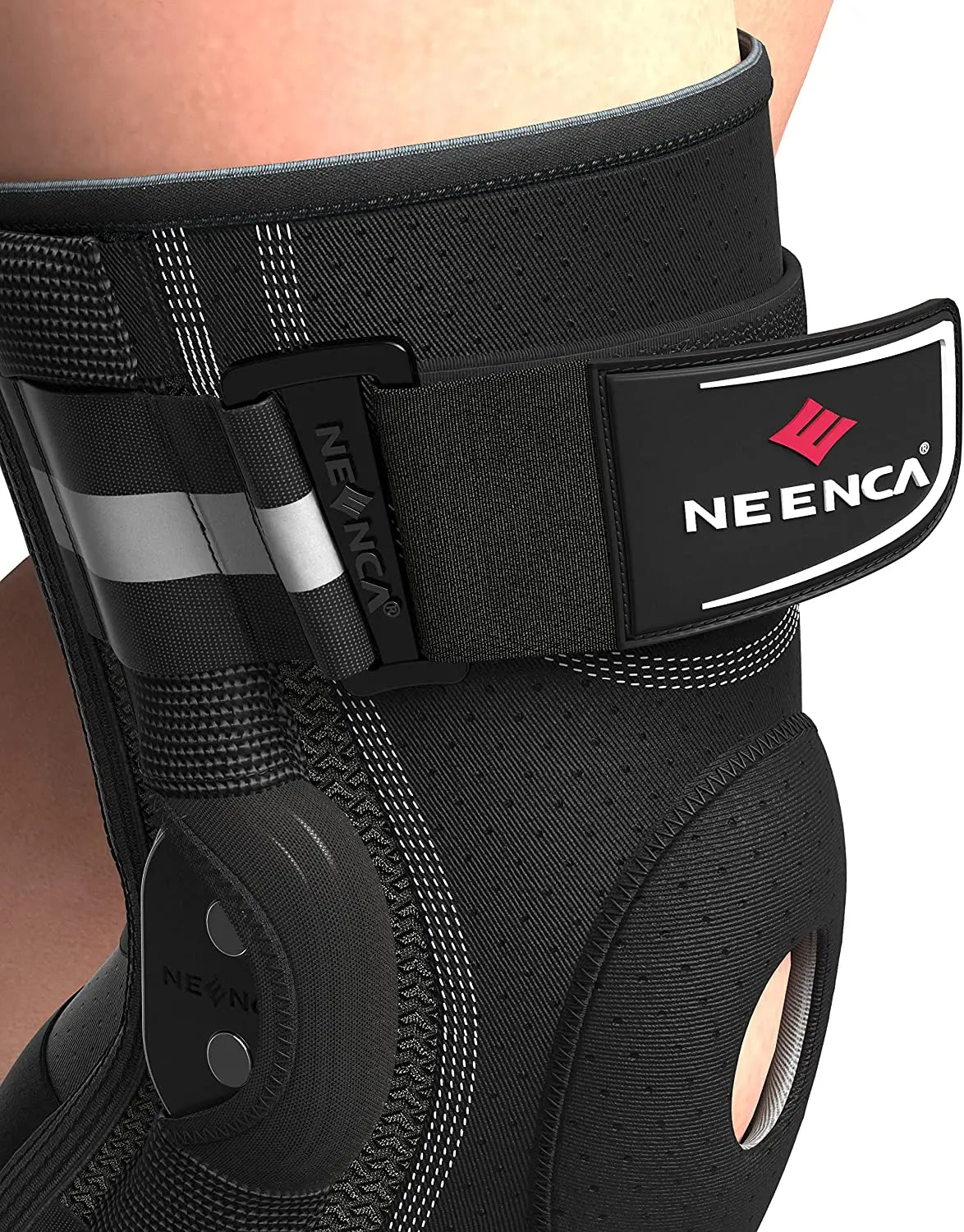 Hinged Knee Brace for Knee Support with Side Stabilizers