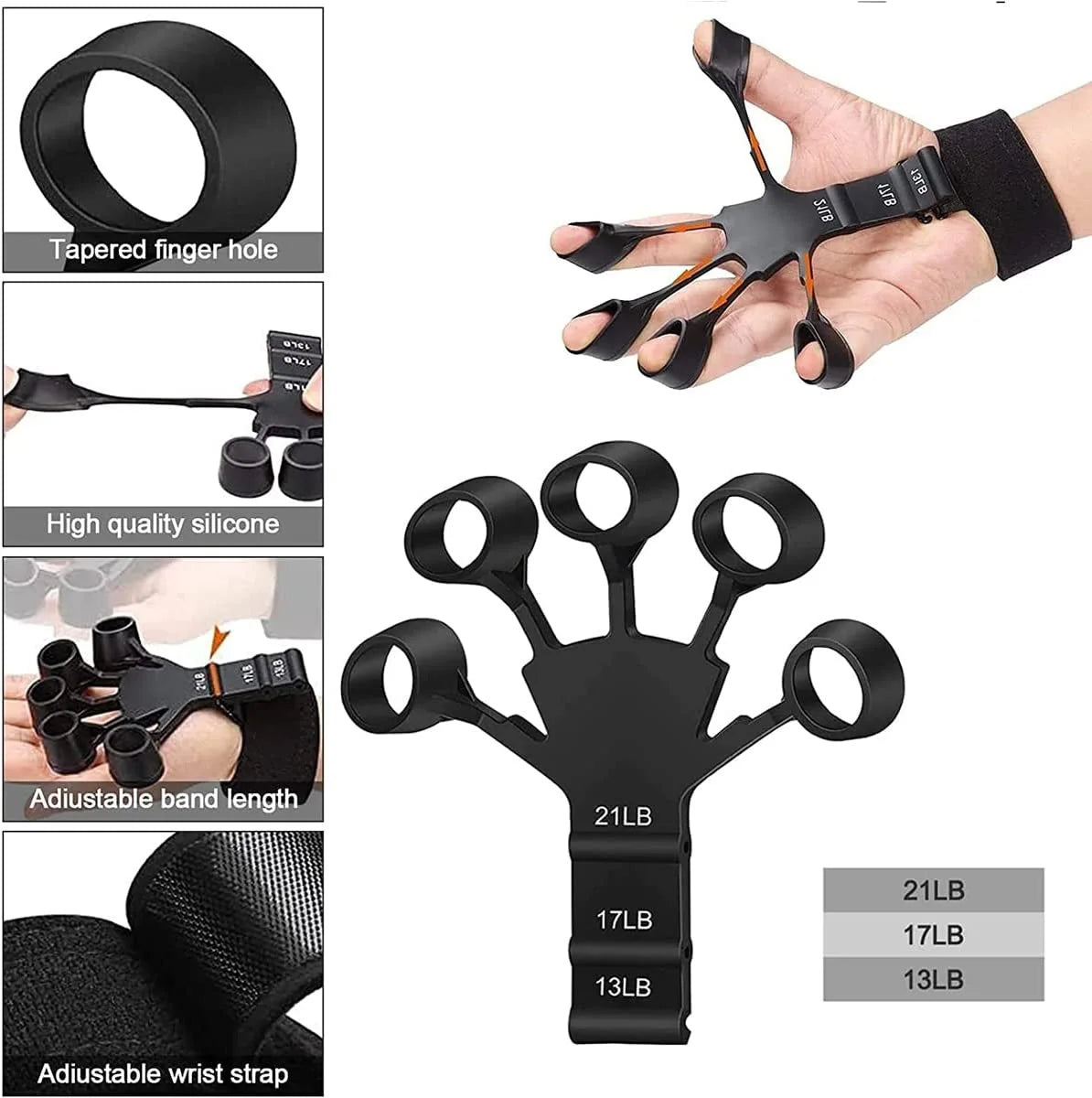 6 Resistance Levels Hand Grip Hand Strength Trainer