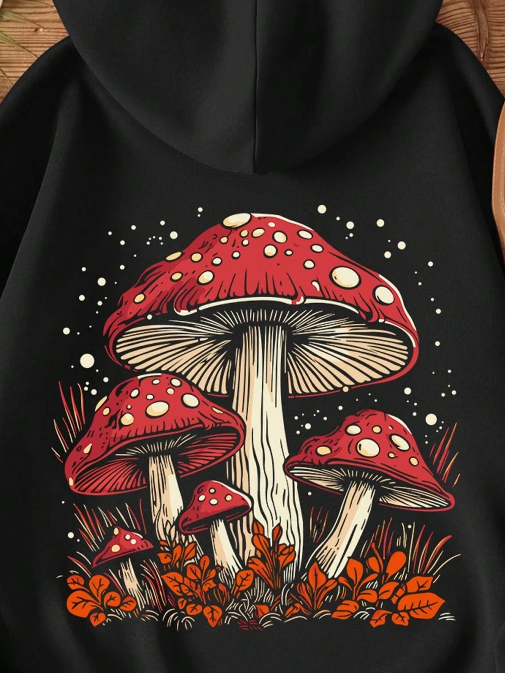 Red Mushroom Personality Graphic Hoodie