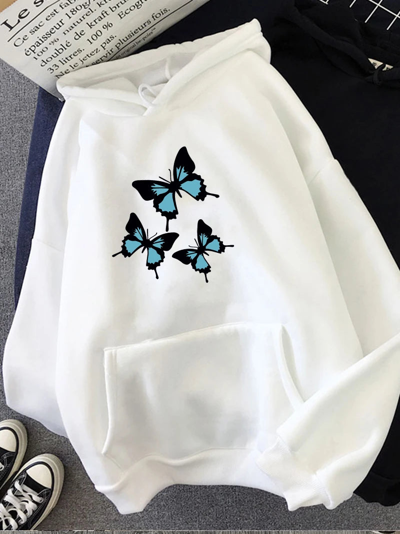 Butterfly Cartoon Pullover Hoodie