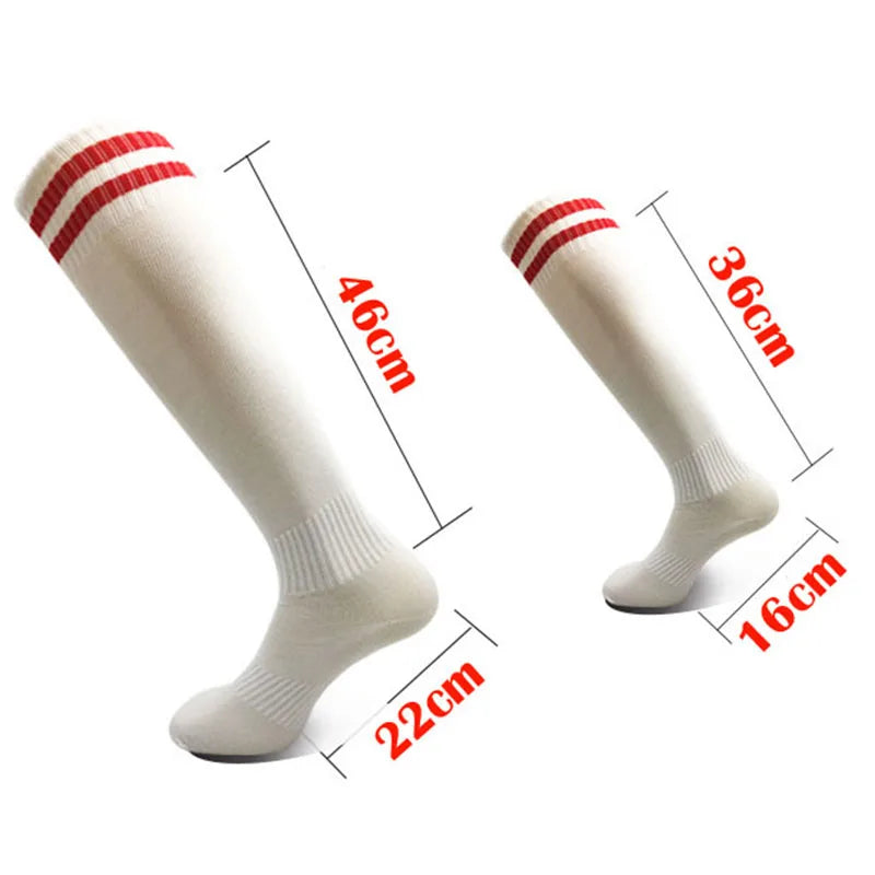 1 Pair Football Sports Socks Long  Knee Cotton Spandex - Adult & Kids Sized