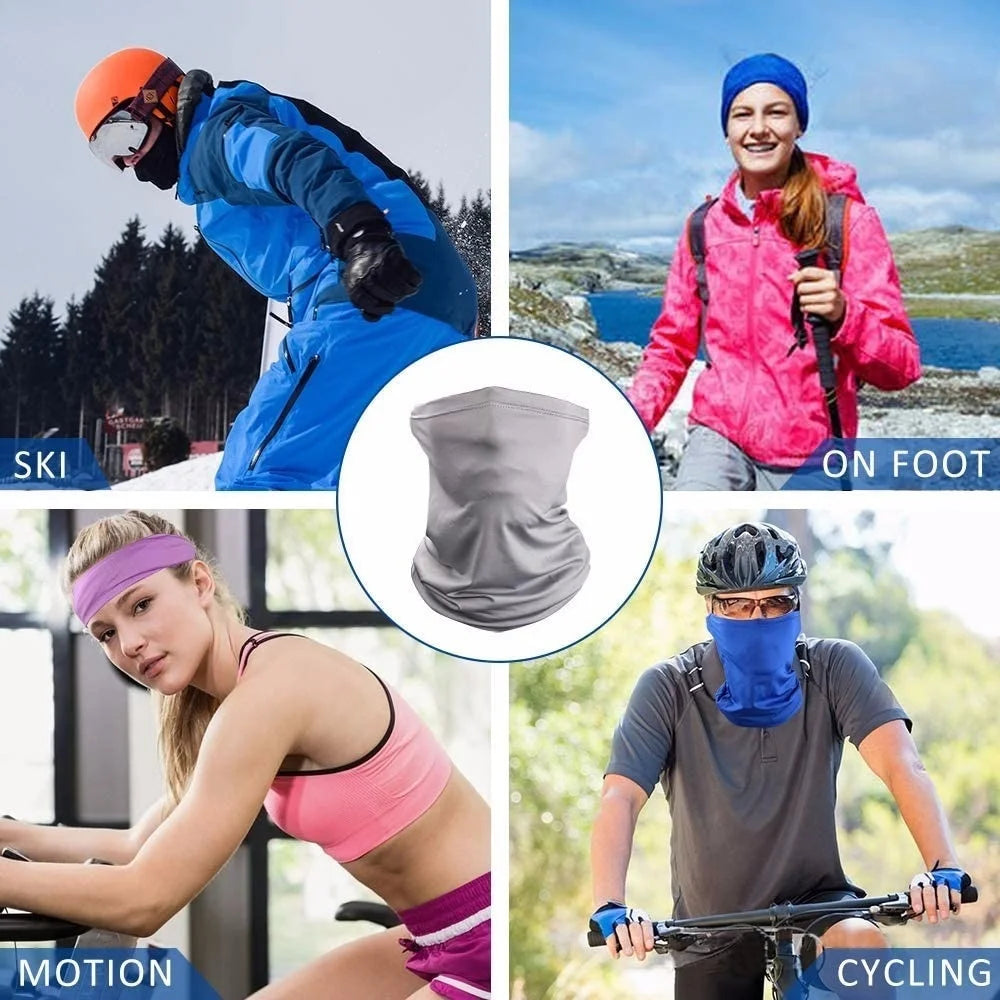 Multi-purpose Bandana Facemask Men Women Neck Cover Silk Outdoor Fishing Hiking Headwear Mask