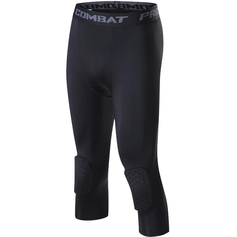 Men's Sports 3/4 Cropped  Performance Padded Trousers