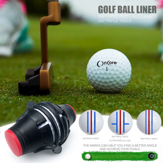 360 Degree Rotating Golf Ball Liner Marker With Pen