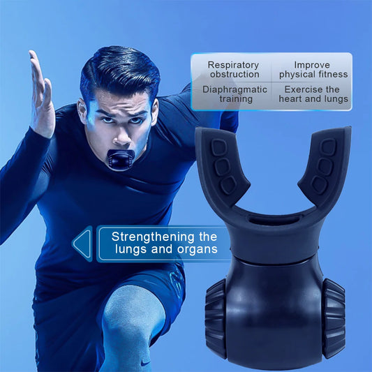 Breathing Trainer Mouthpiece With Adjustable Resistance Respiratory Trainer