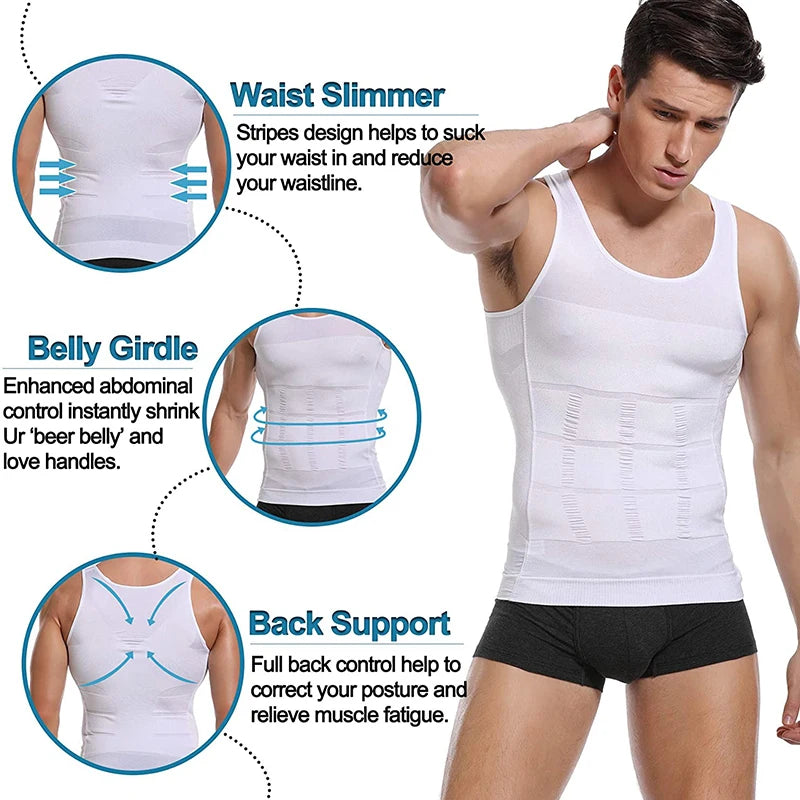 Men's Slimming Body Shaper Vest Shirt