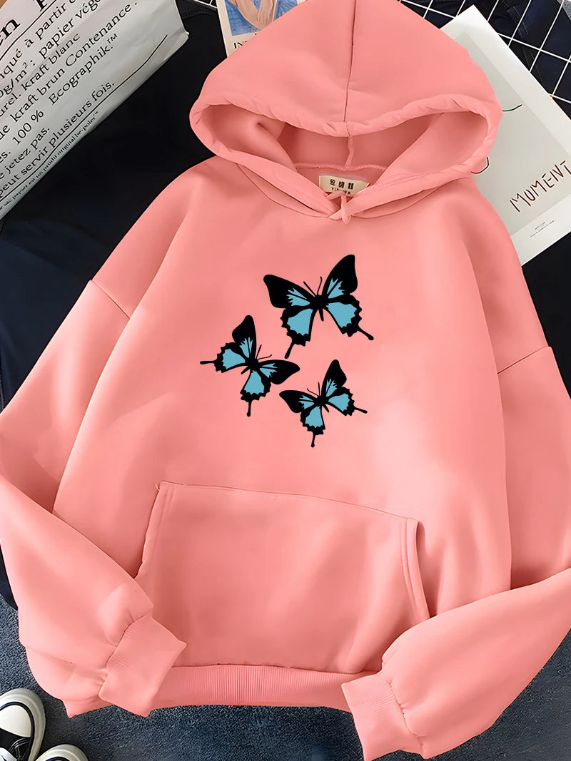 Butterfly Cartoon Pullover Hoodie