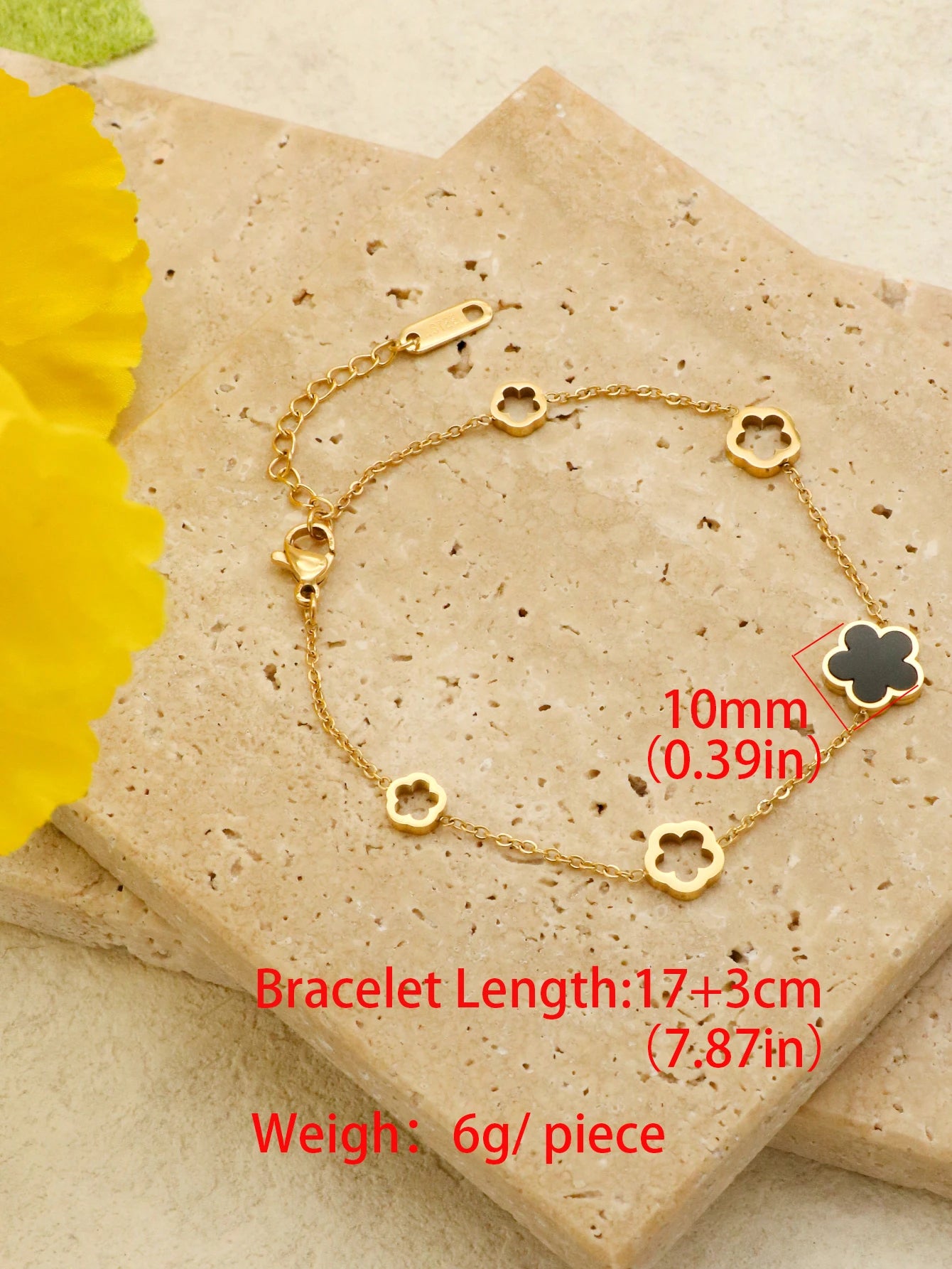 Trendy Lucky Clover Flower Party Bracelet For Women