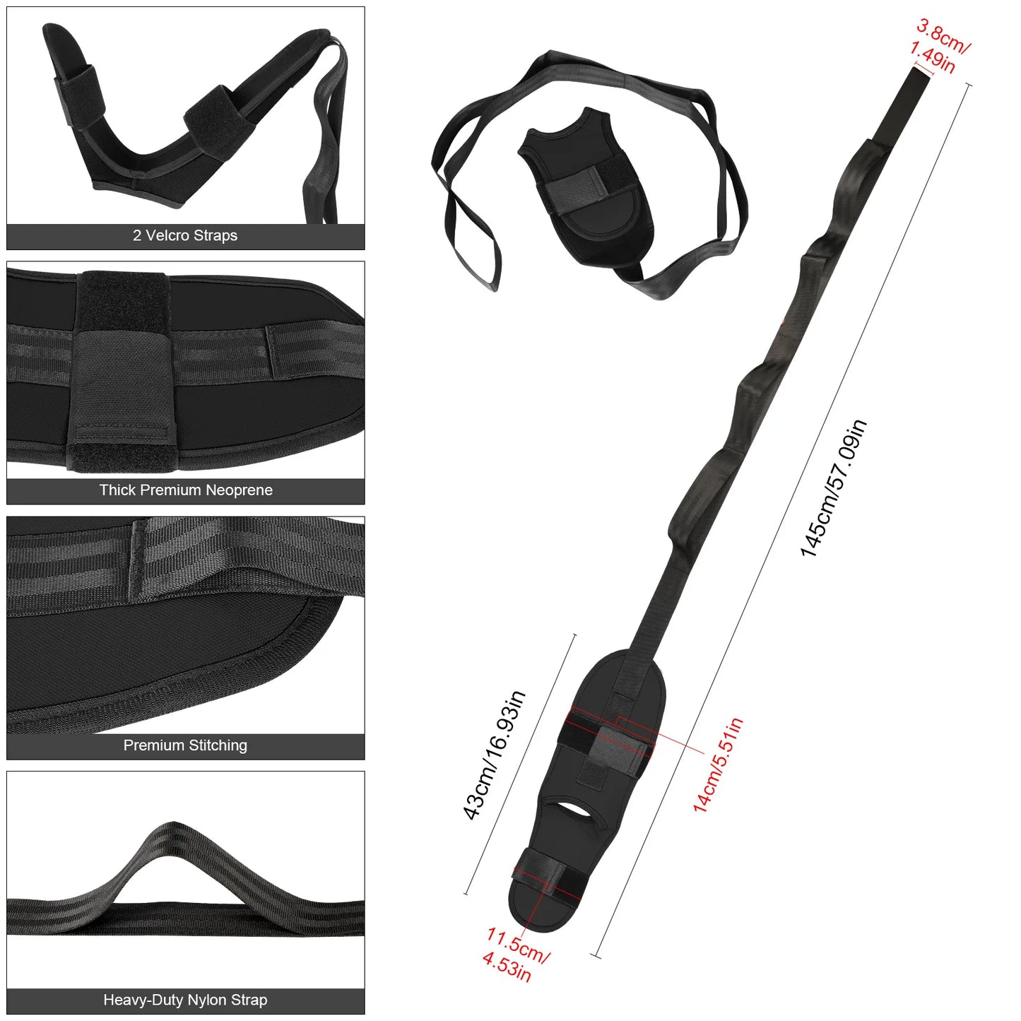 Yoga Strap Belt For Stretching & Flexibility Training