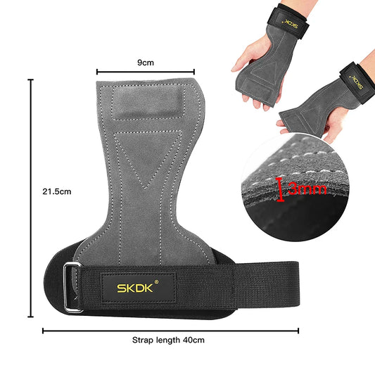 SKDK Gym Grips Palm Guards Cowhide Palm Protector