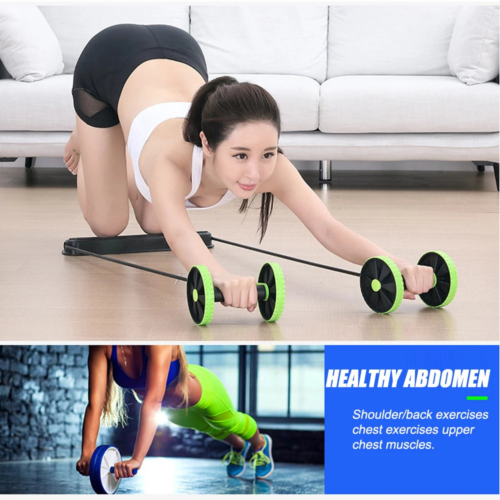 Advanced Ab Roller With Resistance Bands