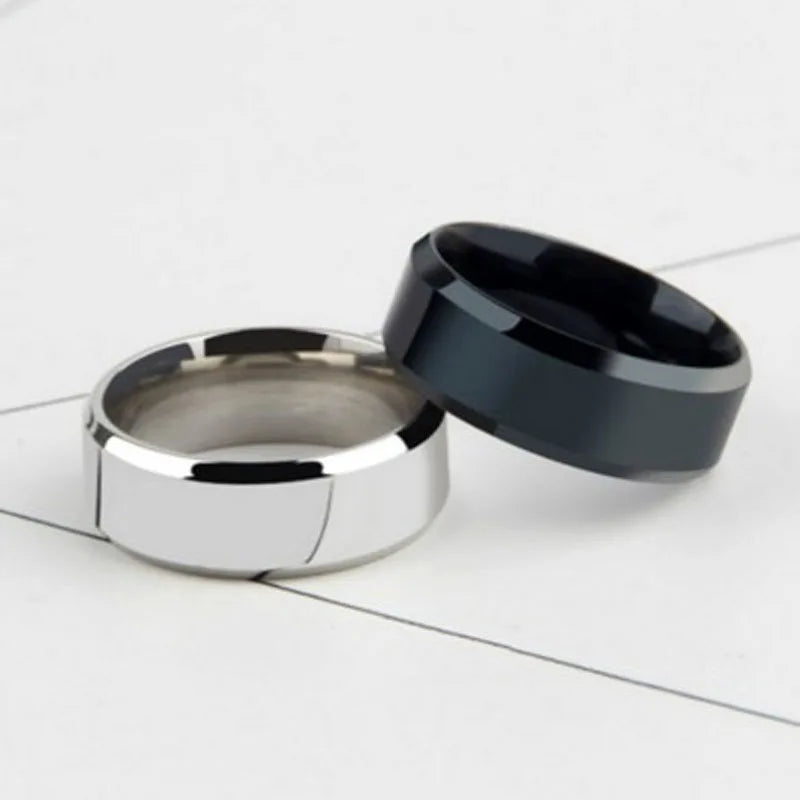 Geometric Stainless Steel Ring