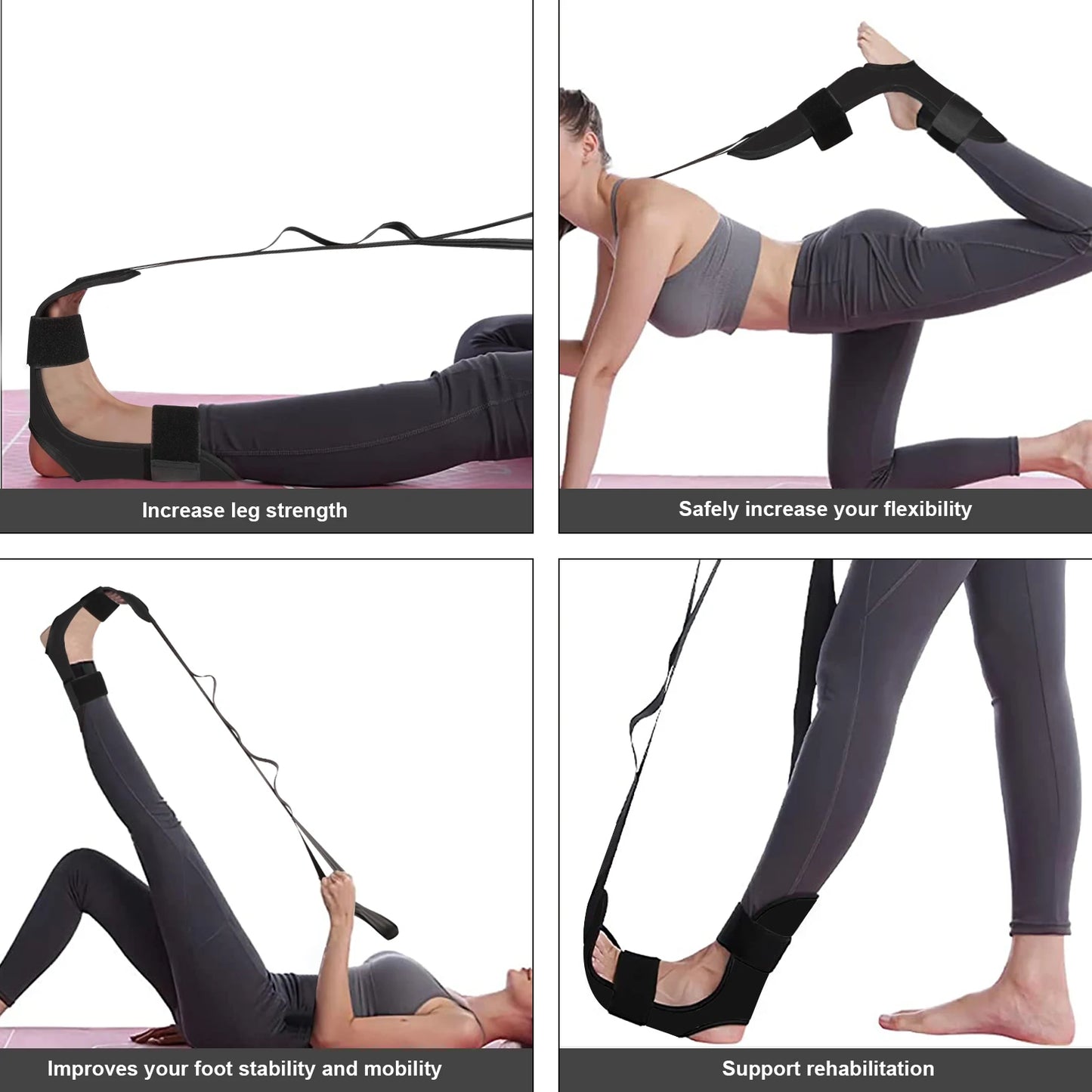 Yoga Strap Belt For Stretching & Flexibility Training