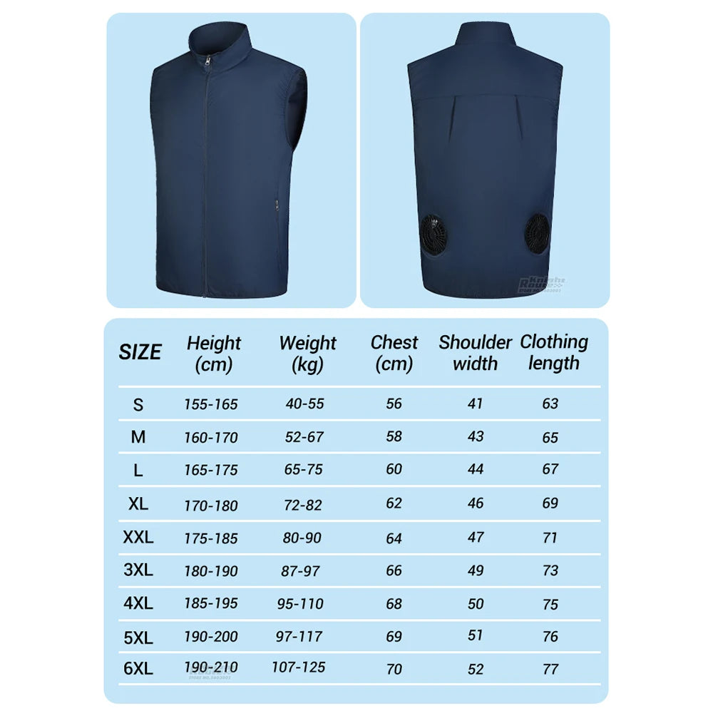 Cooling Fan Vest Air-conditioned 13 Hours