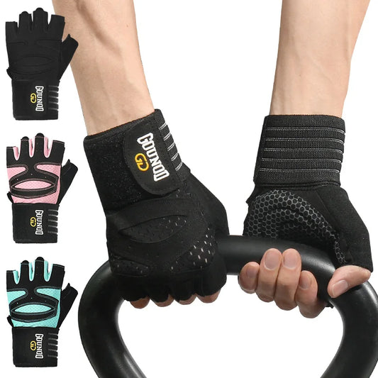 Weightlifting Gloves With Wristband Support Breathable & Anti-Slip