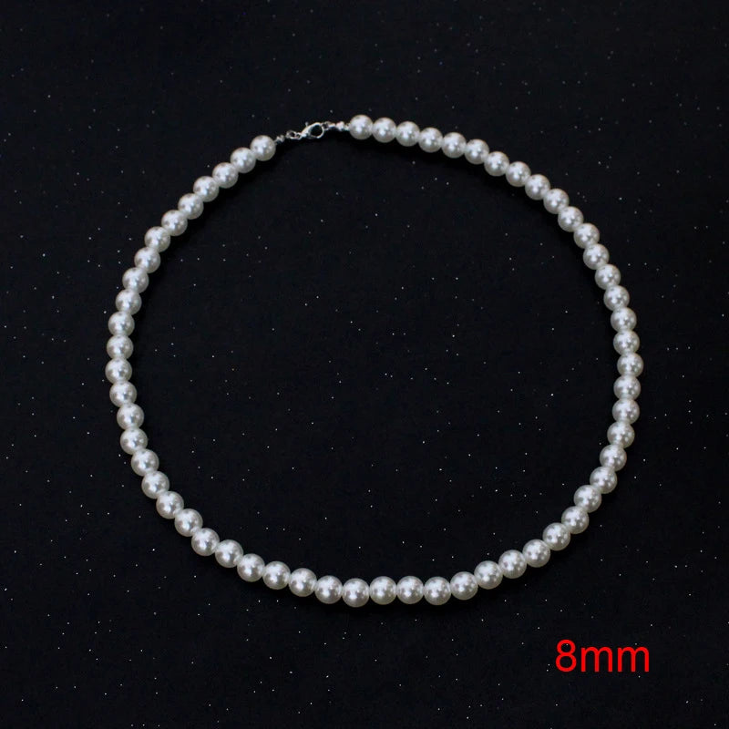 Elegant Women's Simulated Pearl Choker Necklace