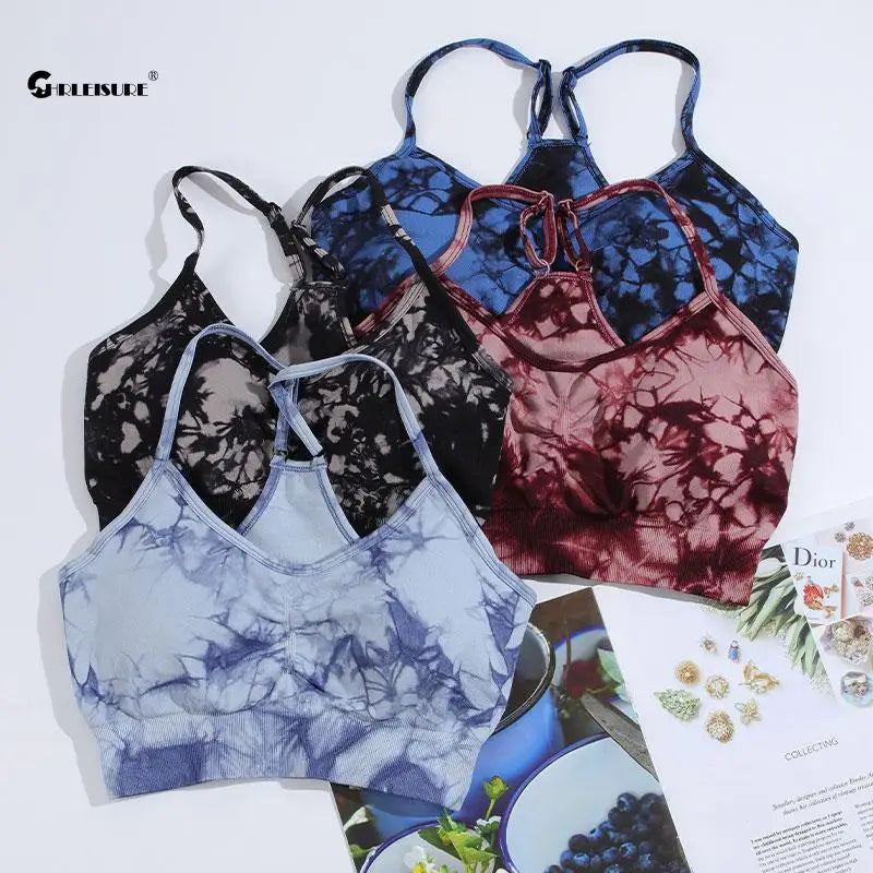 CHRLEISURE Tie Dye Sports Bra