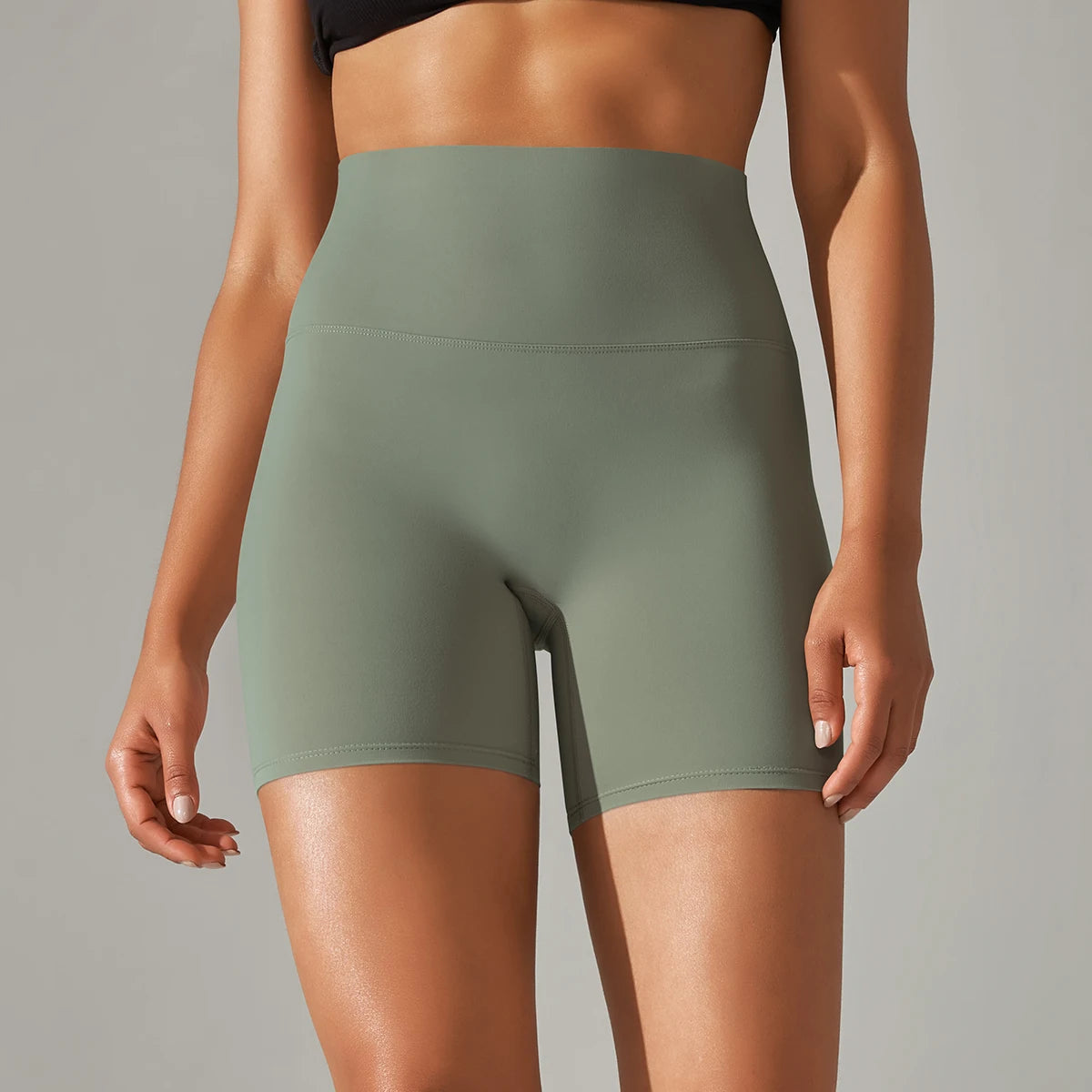 High Waist Seamless Workout Shorts