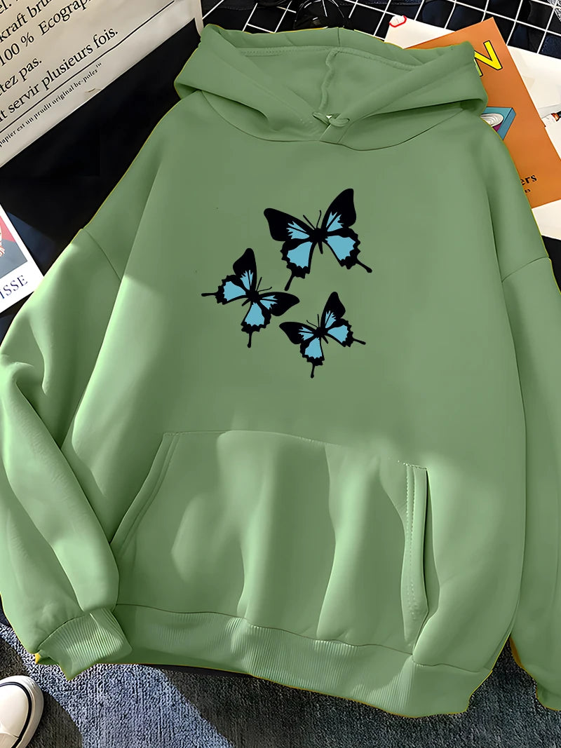 Butterfly Cartoon Pullover Hoodie