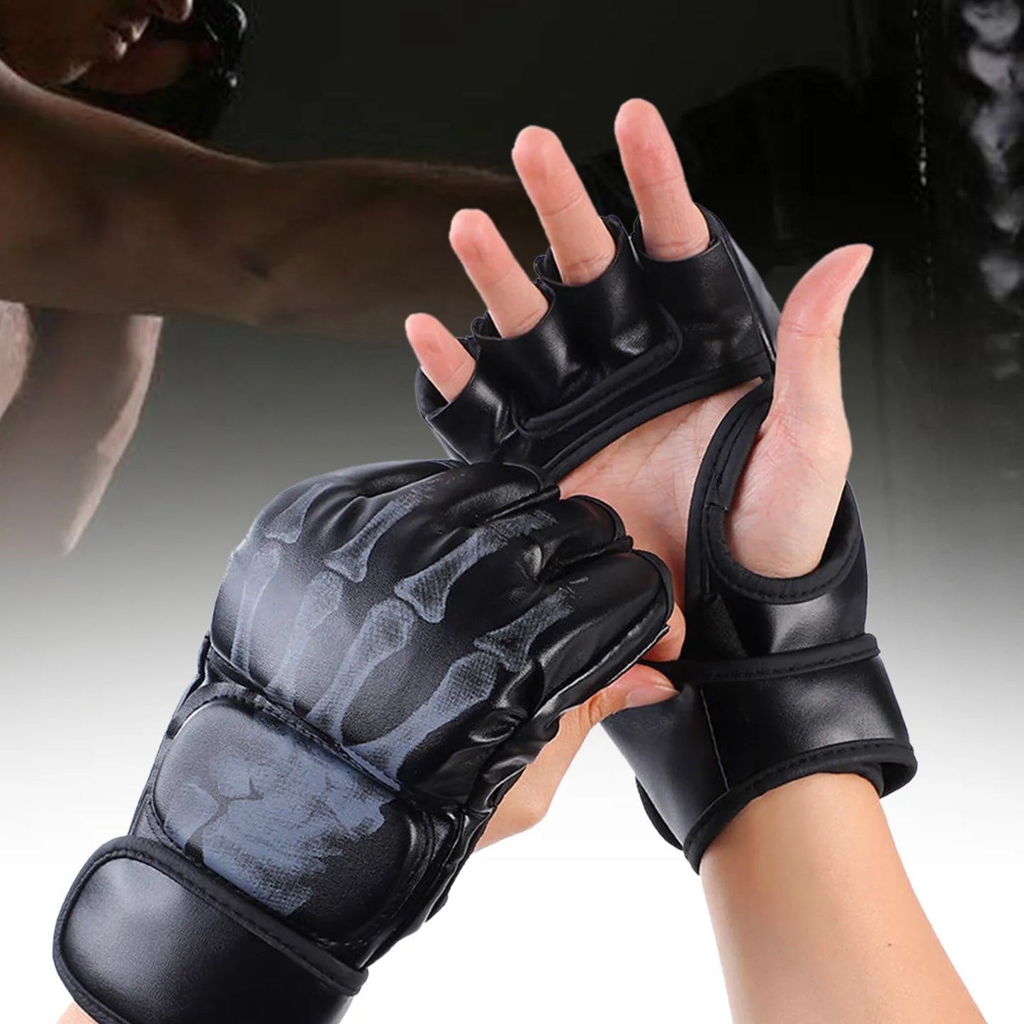 Kick Boxing MMA Gloves for Men Women PU