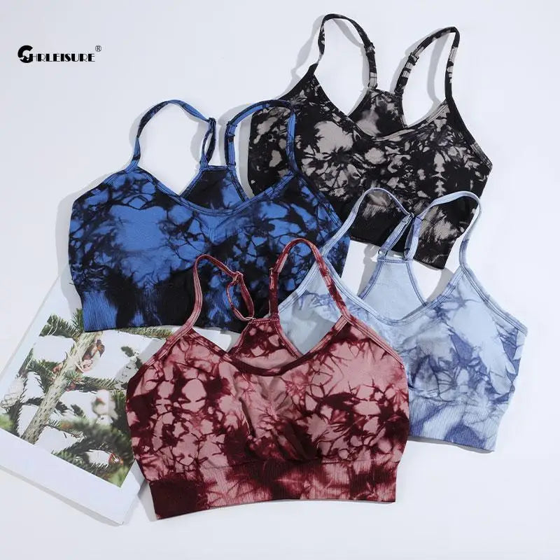 CHRLEISURE Tie Dye Sports Bra