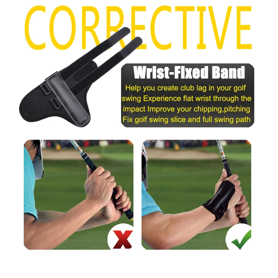 Golf Swing Aids Pro Power Band Wrist Brace