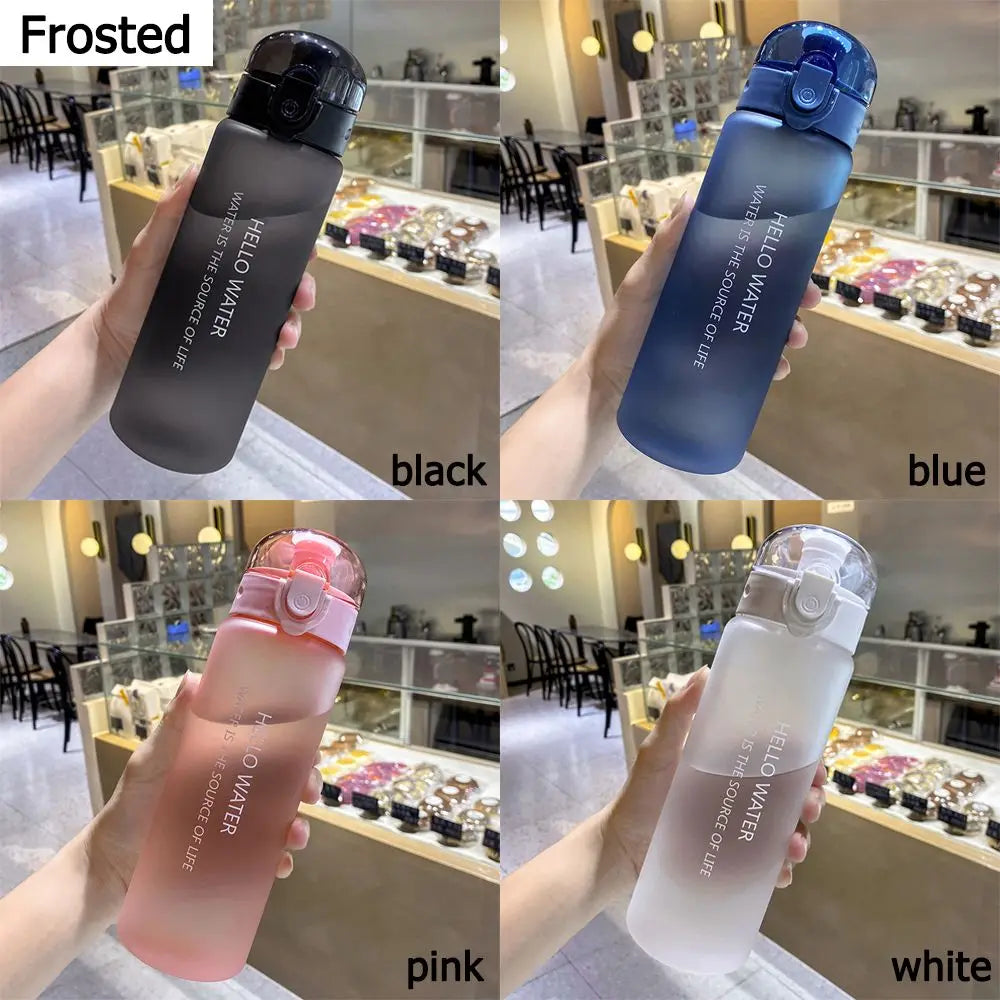 Sports Transparent Water Bottle 780ml Portable Gym Travel Clear Leakproof Drinking Bottle Frosted Bottle